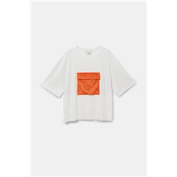 Camiseta bolsillo flores