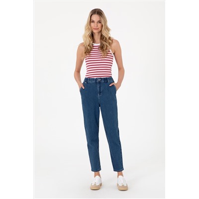 Kadın Açık Mavi Carrot Fit Jean Pantolon