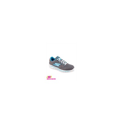 Skechers GOWalk2 Spark Charcoal/Turquoise Athletic Shoe