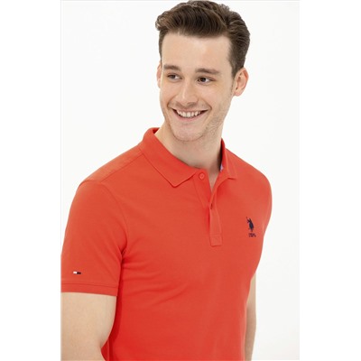 Erkek Kırmızı Basic Polo Yaka Tişört
