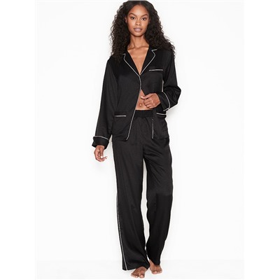 VICTORIA'S SECRET Satin & Rhinestone Button PJ Set
