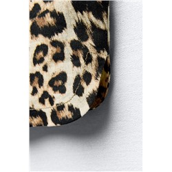 LINEN-BLEND ANIMAL-PRINT OVERSHIRT
