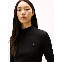 Mockneck Stretch Knit Top