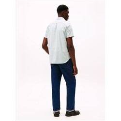 Short-Sleeve Stripe Oxford Shirt