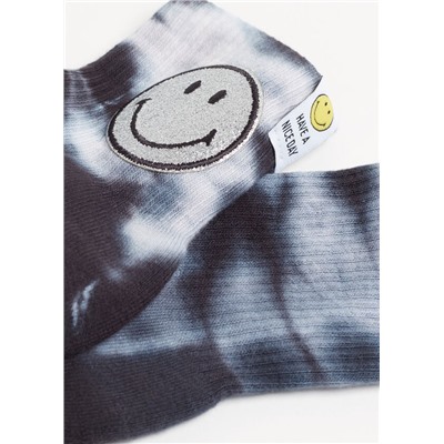 Kurze Sportsocken Tie Dye mit Applikation Smiley®