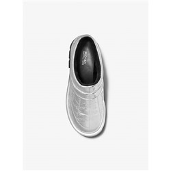 Barton Crackled Metallic Leather Slipper