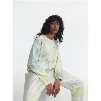 Sweatshirt in Batik-Optik