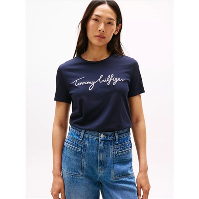 Embroidered Signature Crewneck T-Shirt