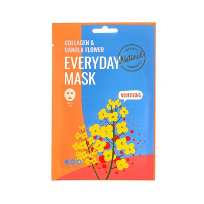 Collagen & Canola Flower Everyday Mask (10ea), Питательная маска с коллагеном и экстрактом рапса
