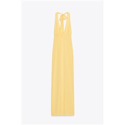 HALTERNECK OPEN BACK LONG DRESS