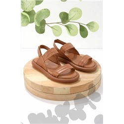 Bambi Taba Leather Kadın Sandalet K05288021103