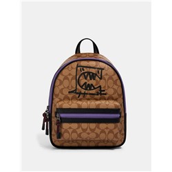 Vale Medium Charlie Backpack In Signature Canvas With Rexy By Guang Yu