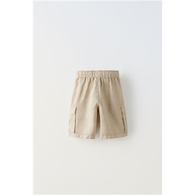 LOOSE-FITTING CARGO BERMUDA SHORTS