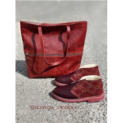 AB.Zapatos 4525 burdeos+PELLE 1602/2