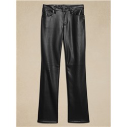 Mid-Rise Bootcut Vegan Leather Pant