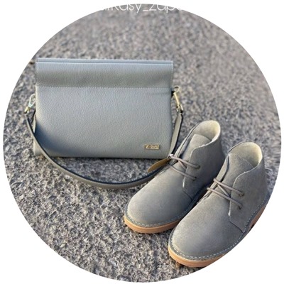 АB.Z. 3612/2 Gris С ДВОЙНЫМИ ШНУРКАМИ+Ab.Zapatos PELLE Milan (930) perla АКЦИЯ