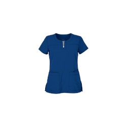 Barco NRG Scrubs STRETCH Modern Zip Neck Top