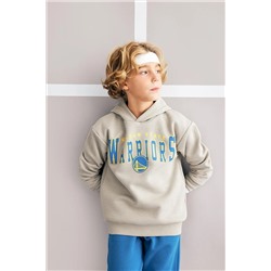 Defacto Erkek Çocuk Nba Golden State Warriors Oversize Fit Bisiklet Yaka Kalın Sweatshirt A5535A823WN