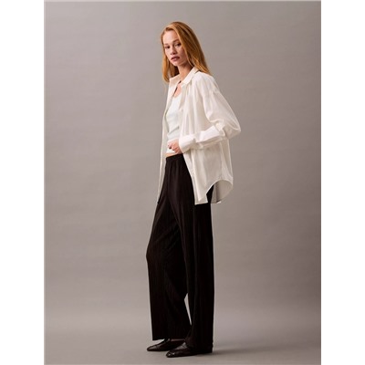 Plisse Pull-On Pants