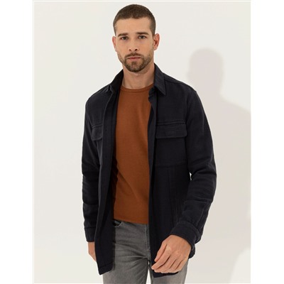 Lacivert Regular Fit Uzun Kollu Gömlek