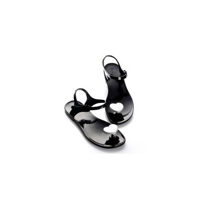 Сандалии Zhoelala Heart to Heart (черный+серебристый) / Zhoelala Heart to Heart (BLACK+silver)