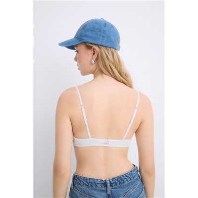 Sujetador Seamless triangular gris copas extraíbles