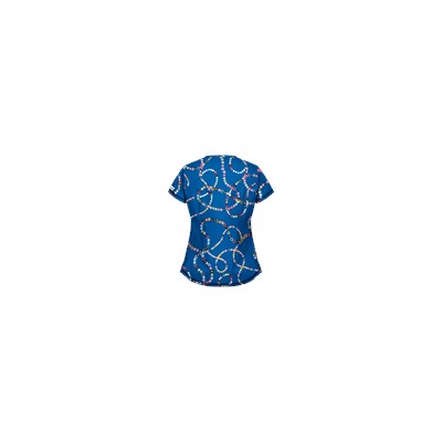 UA Life Saver Royal Print Scrub Top