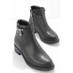 Bambi Siyah Kadın Bot & Bootie K02156110109