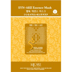 MJCARE SYN-AKE ESSENCE MASK Тканевая маска для лица с пептидом змеинного яда 23г