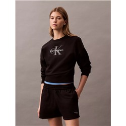 Fleece Monogram Logo Relaxed Sweatshirt