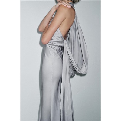 LIMITED EDITION SATIN CAPE DRESS