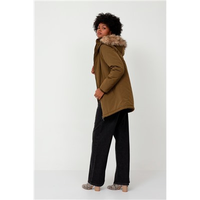 Anorak con capucha Caqui