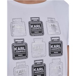 KARL LAGERFELD PARIS Petite Crewneck Graphic T-Shirt