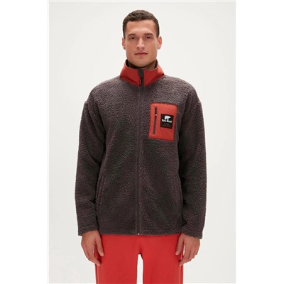 Bad Bear, Ryan Plush Full-Zip Antrasit Erkek Sweatshirt