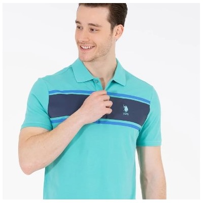 Erkek Mint Polo Yaka Tişört