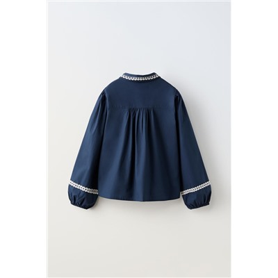 OVERSHIRT WITH CONTRAST EMBROIDERY