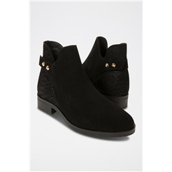 Botines de nobuk Negro