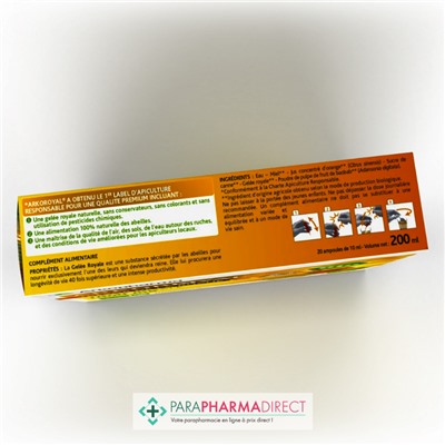 ArkoPharma ArkoRoyal Trésor de la Ruche Gelée Royale 1000mg Goût Orange Miel 20 ampoules