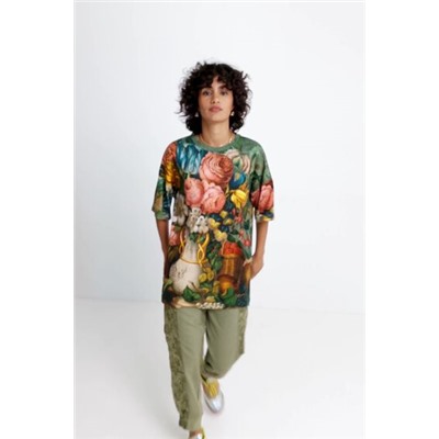 Camiseta oversize floral