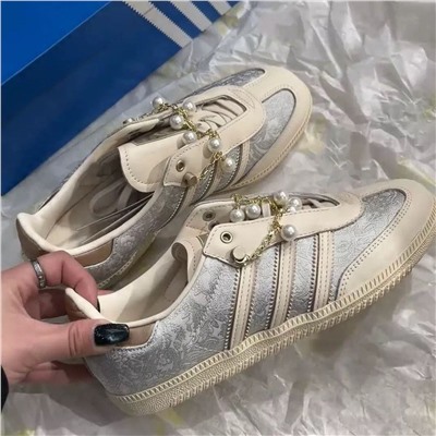 Женские кеды ADIDA*S с кружевным принтом