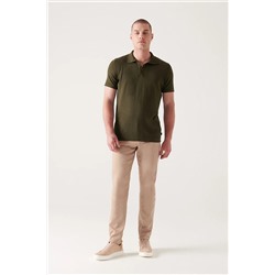 Avva Erkek Bej Yandan Cepli Armürlü Slim Fit Esnek Chino Kanvas Pantolon E003008