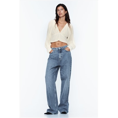 PLEATED TOP WITH TIE DETAIL