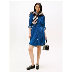 Belted Utility Denim Shirtdress