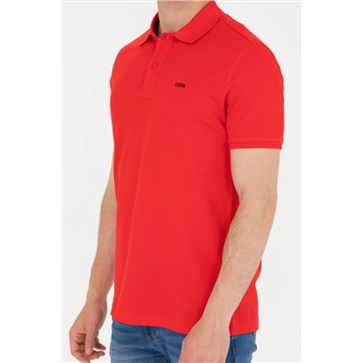 Erkek Kırmızı Basic Polo Yaka Tişört