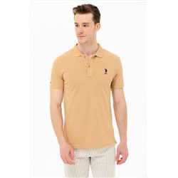 Erkek Camel Basic Polo Yaka Tişört