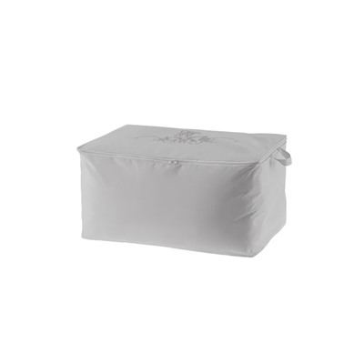 Çiçek Desen Baskılı Hurç - Gri - 52x28x21 cm