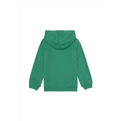 Erkek Çocuk Yeşil Basic Sweatshirt