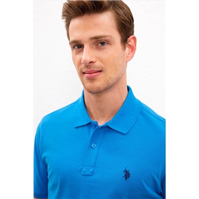 Erkek Kobalt Basic Polo Yaka Tişört