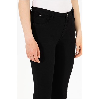 Kadın Siyah Toothpick Fit Pantolon