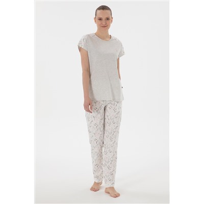 Kadın Ekru Pijama Takımı